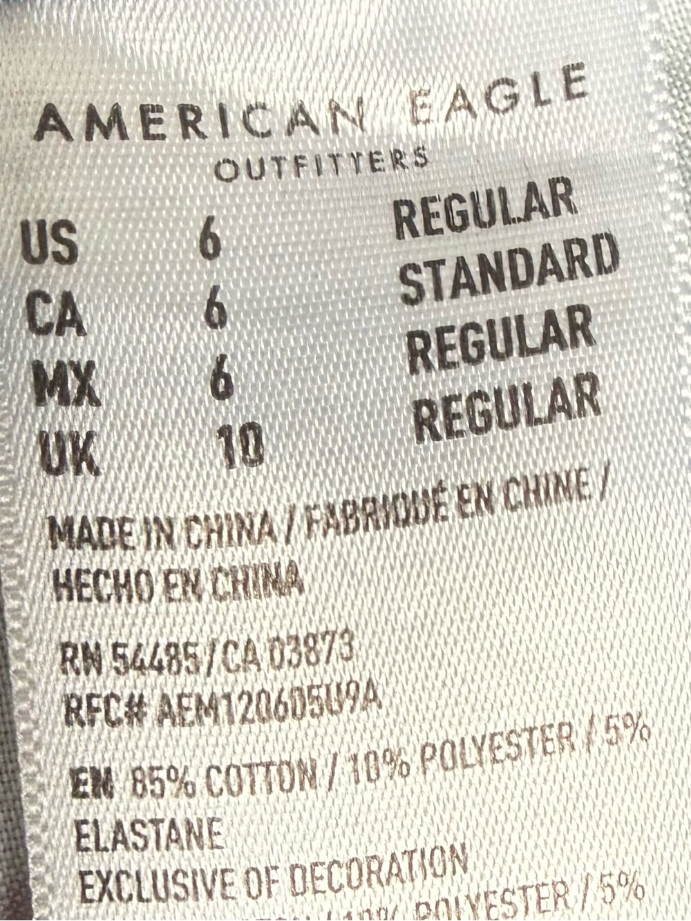 American Eagle Outfitters Dark Wash Skinny Jeans super hi-rise jegging size 6 - Picture 6 of 6